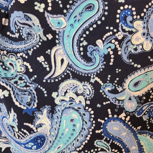 Vintage Briggs Petite Blue Paisley Teachers Skirt - Picture 4 of 12